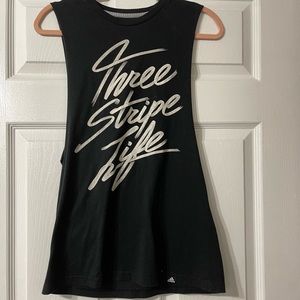 Adidas Three Stripe Life Size Small Tank Top
